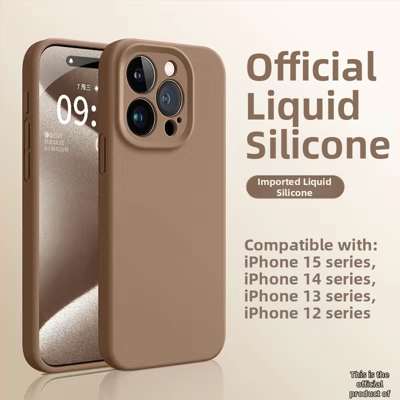 Pouzdro z tekutého silikónu pre iPhone 14, príjemné na dotyk, prémiový dojem, proti pádu, zosilnený dizajn.