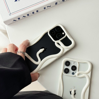 TPU dėklas su elektroplatintu tuščiaviduriu gyvatės motyvu, šilumos sklaidai ir kritimo apsaugai, suderinamas su iPhone 11/12/13/14 serijomis