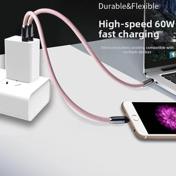 Καλώδιο δεδομένων με λουράκι καρπού, συμβατό με Apple και Android, μεταλλικό κούμπωμα, φορητός σχεδιασμός, γρήγορη φόρτιση