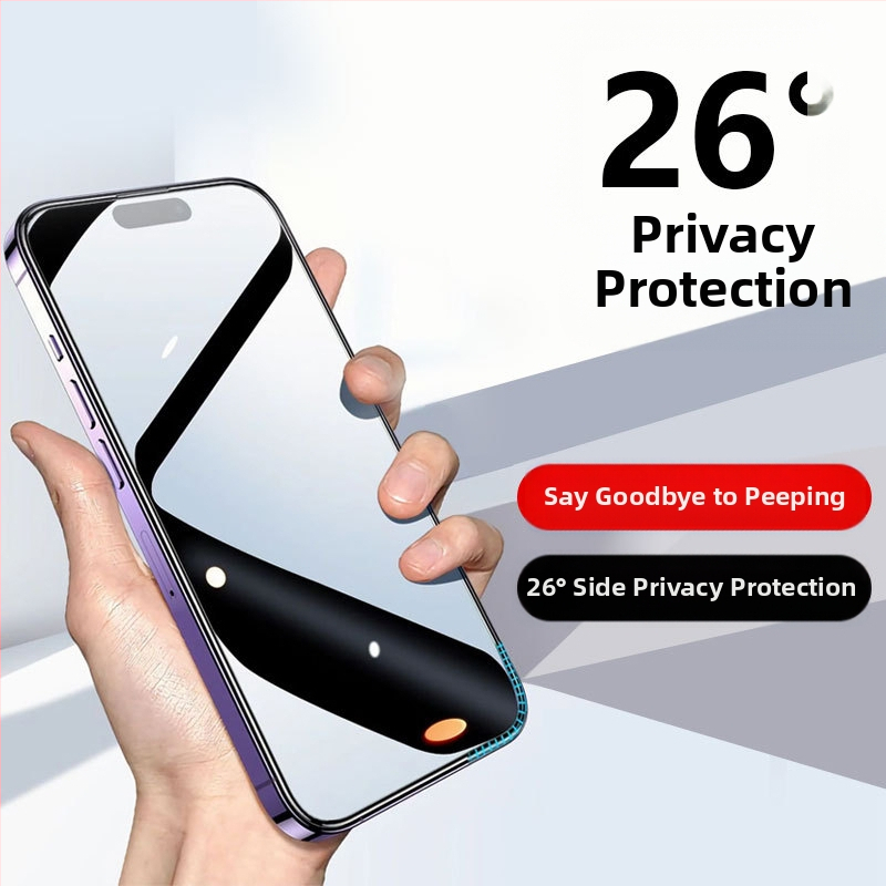 Predné ochranné sklo pre iPhone 16 radu — tvrdené sklo, anti-odtlačky prstov, anti-peeping, HD matné, úplné pokrytie displeja