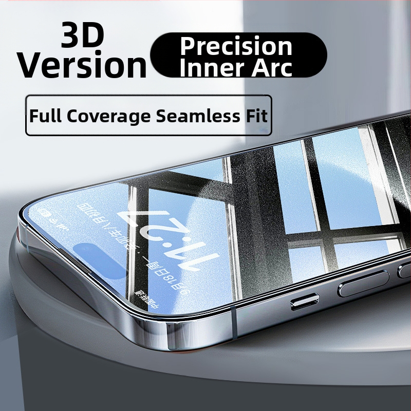 Esikäraani kaitse iPhone 16 seeria jaoks — karastatud klaas, anti-sõrmejäljed, anti-peeping, HD matt, täielik ekraanikatvus