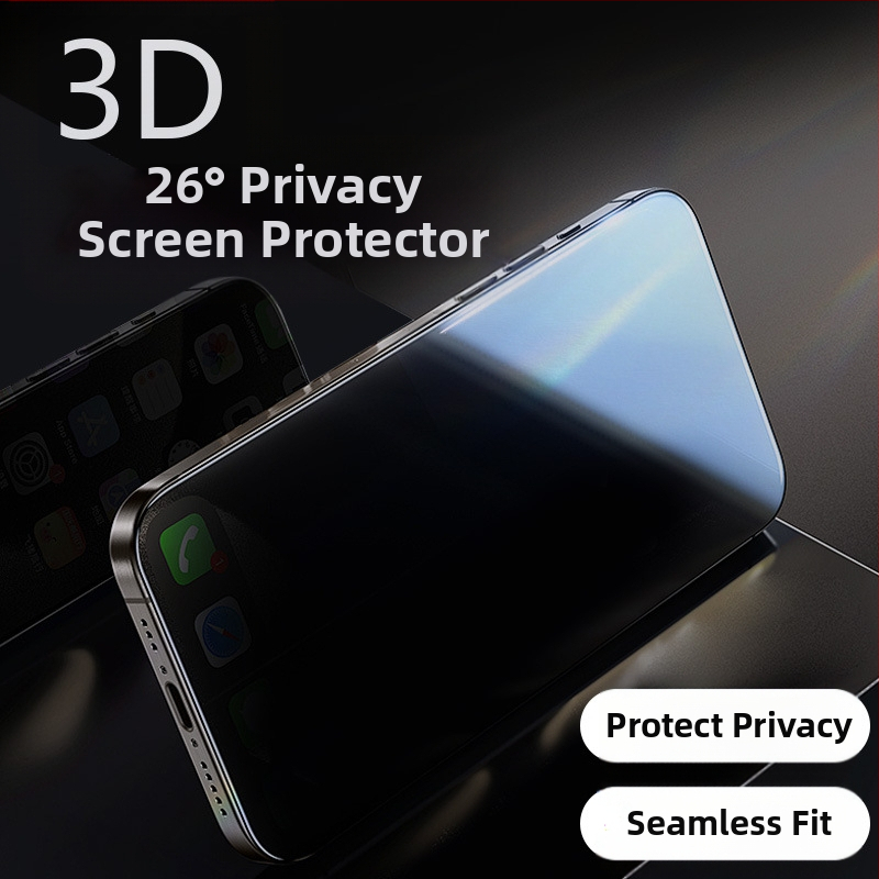 Esikäraani kaitse iPhone 16 seeria jaoks — karastatud klaas, anti-sõrmejäljed, anti-peeping, HD matt, täielik ekraanikatvus