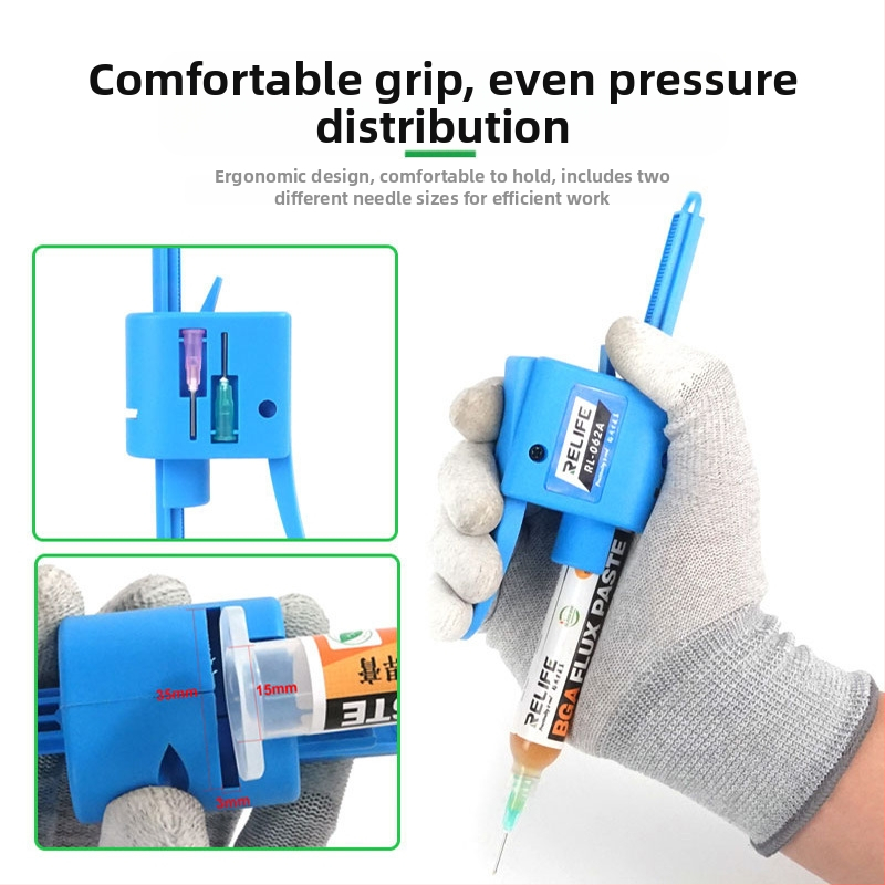 RL-062A Шприц-усилвател за лепило пистолет, пръчка за натискане, капацитет 10cc/30cc