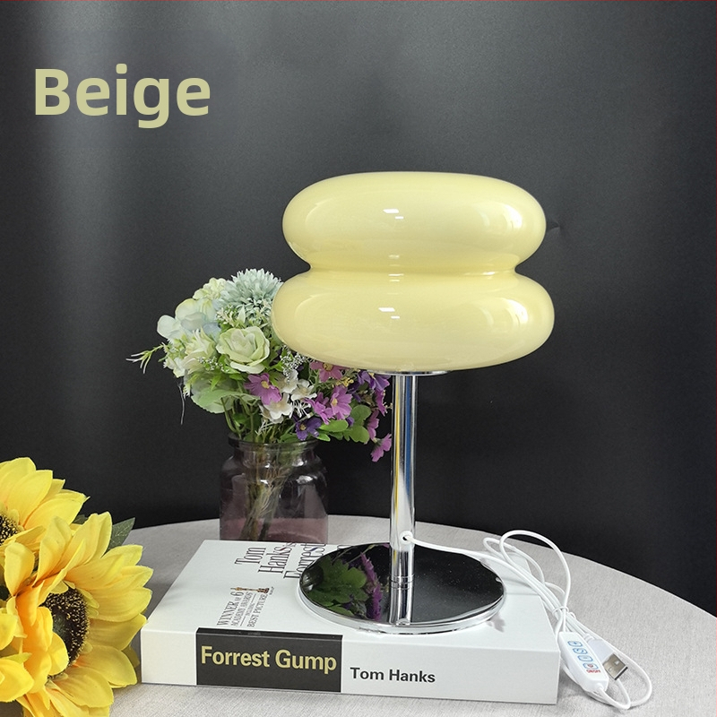 Stalo šviestuvas su Bauhaus postmoderniu dizainu, šiuolaikinis minimalistinis stilius, nakties šviesa, CE sertifikatas