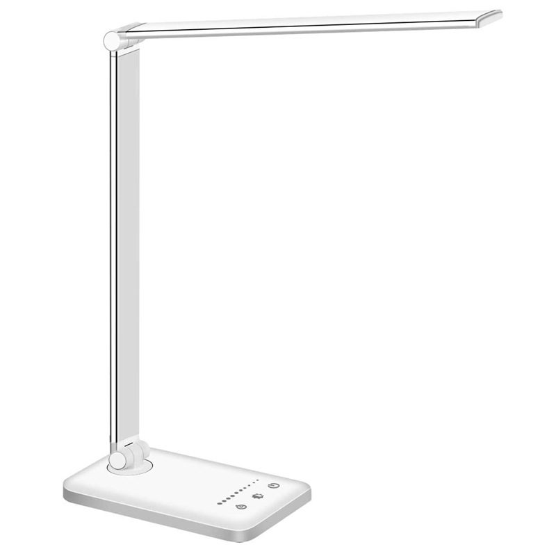 LED αναδιπλούμενο φωτιστικό γραφείου ανάγνωσης με αφή, 25 επίπεδα ρύθμισης φωτισμού, ρυθμιζόμενη θερμοκρασία χρώματος, ασύρματη ταχεία φόρτιση, τροφοδοσία USB