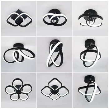 LED таванна лампа със стоманено тяло и PVC абажур, 220V, обхват 5–10 м², подходяща за коридор и антре