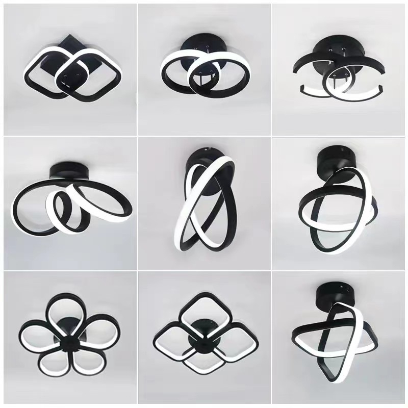 LED таванна лампа със стоманено тяло и PVC абажур, 220V, обхват 5–10 м², подходяща за коридор и антре