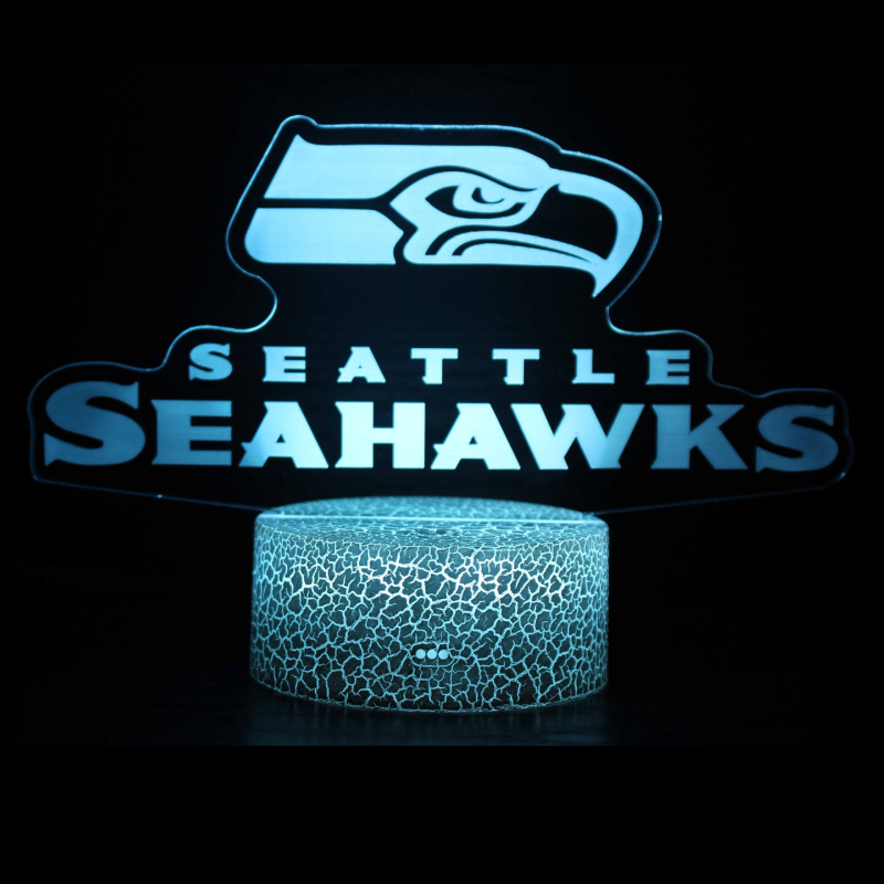 Rugby Series 1 3D Naktinė Lempa su Akrilo Gaubtu, USB Maitinimas arba Sausa Baterija, Prisilietimo/Nuotolinio Valdymo, Logotipo Spausdinimas Įmanomas