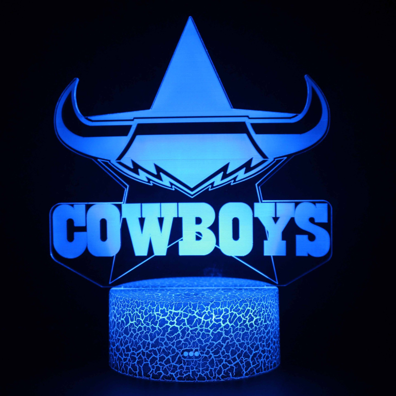 Rugby Series 1 3D Naktinė Lempa su Akrilo Gaubtu, USB Maitinimas arba Sausa Baterija, Prisilietimo/Nuotolinio Valdymo, Logotipo Spausdinimas Įmanomas