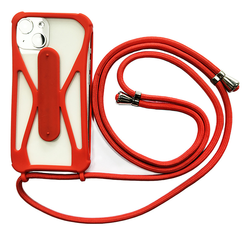 Husă universală din silicon pentru telefon, cu bretea crossbody, rezistentă la șocuri, protecție la cădere, disipare a căldurii