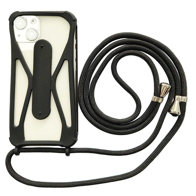 Husă universală din silicon pentru telefon, cu bretea crossbody, rezistentă la șocuri, protecție la cădere, disipare a căldurii