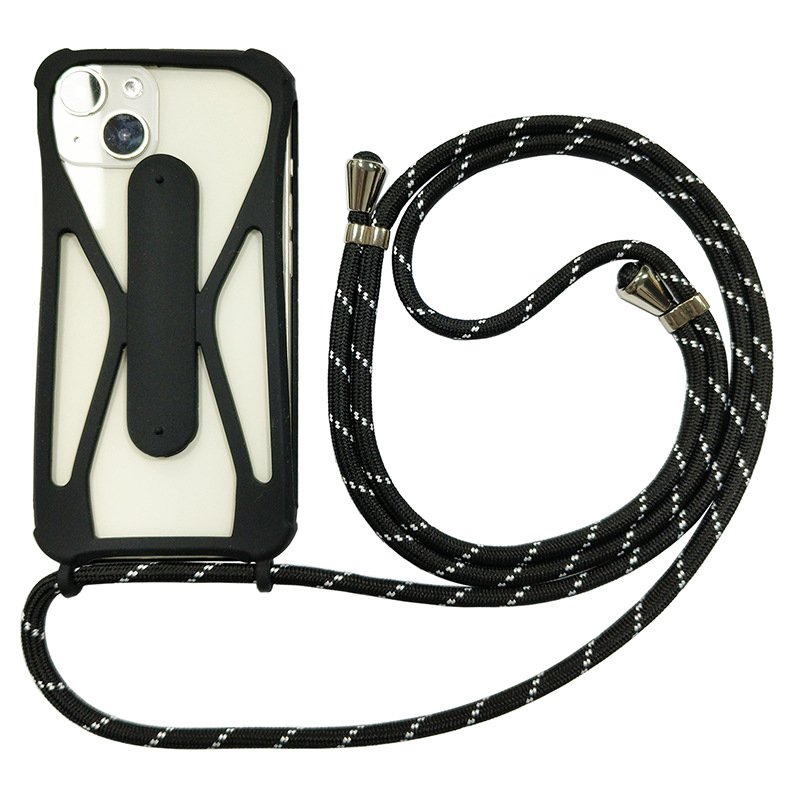 Husă universală din silicon pentru telefon, cu bretea crossbody, rezistentă la șocuri, protecție la cădere, disipare a căldurii