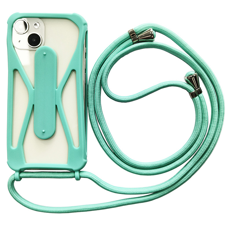 Husă universală din silicon pentru telefon, cu bretea crossbody, rezistentă la șocuri, protecție la cădere, disipare a căldurii