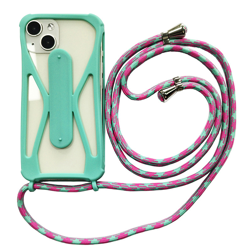 Husă universală din silicon pentru telefon, cu bretea crossbody, rezistentă la șocuri, protecție la cădere, disipare a căldurii