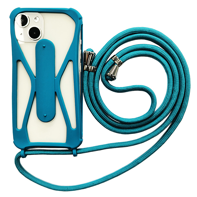 Husă universală din silicon pentru telefon, cu bretea crossbody, rezistentă la șocuri, protecție la cădere, disipare a căldurii