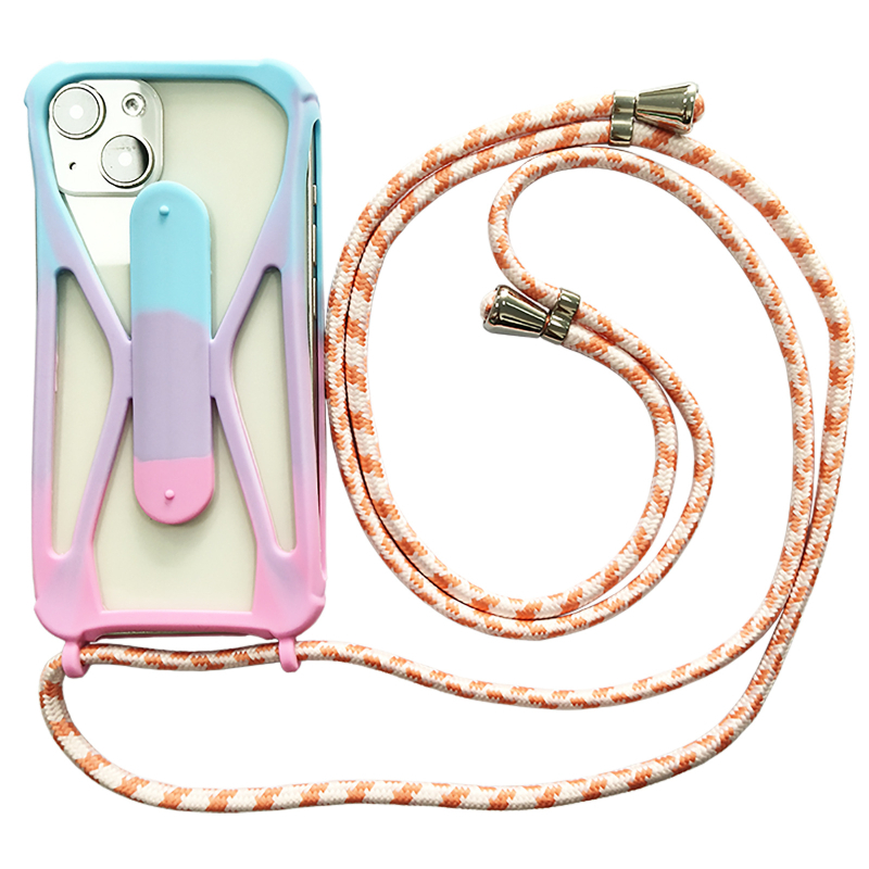 Husă universală din silicon pentru telefon, cu bretea crossbody, rezistentă la șocuri, protecție la cădere, disipare a căldurii