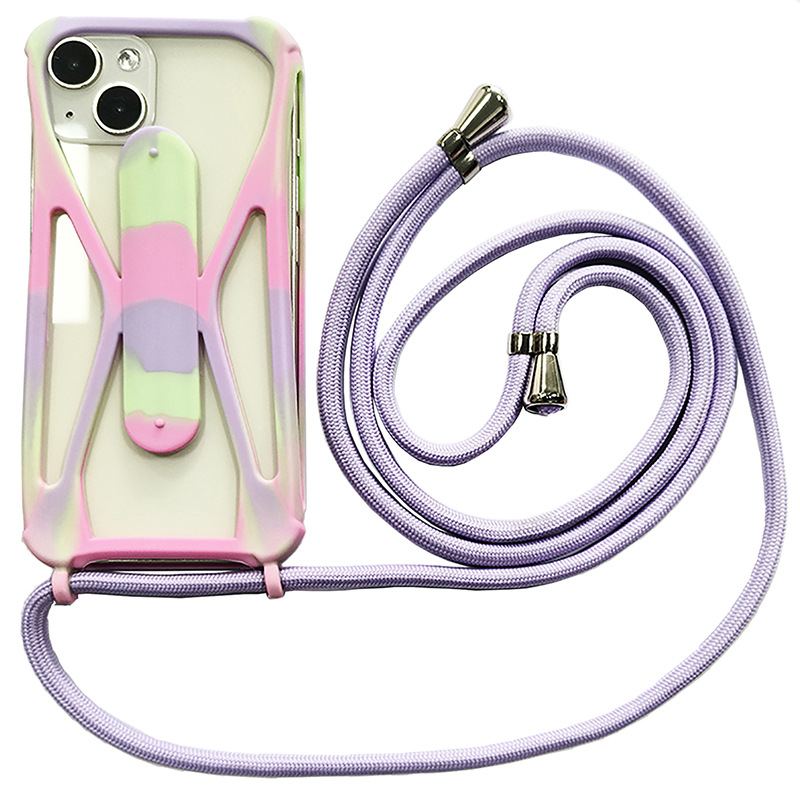 Husă universală din silicon pentru telefon, cu bretea crossbody, rezistentă la șocuri, protecție la cădere, disipare a căldurii