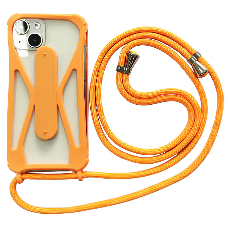 Husă universală din silicon pentru telefon, cu bretea crossbody, rezistentă la șocuri, protecție la cădere, disipare a căldurii