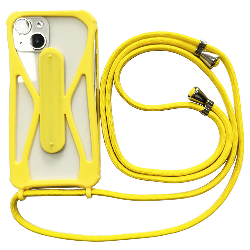 Husă universală din silicon pentru telefon, cu bretea crossbody, rezistentă la șocuri, protecție la cădere, disipare a căldurii