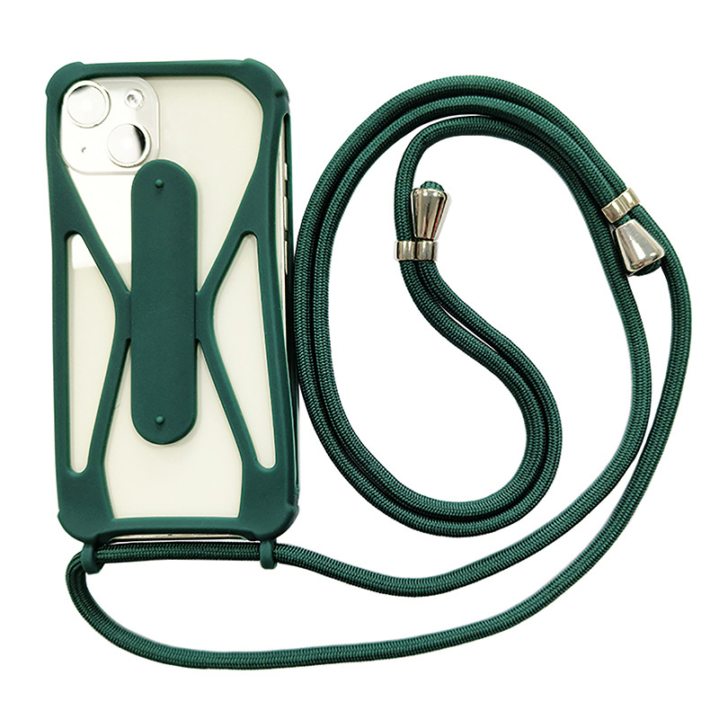 Husă universală din silicon pentru telefon, cu bretea crossbody, rezistentă la șocuri, protecție la cădere, disipare a căldurii