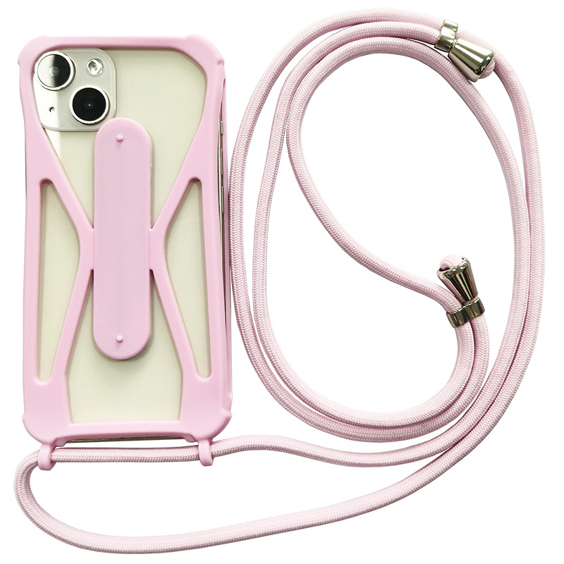 Husă universală din silicon pentru telefon, cu bretea crossbody, rezistentă la șocuri, protecție la cădere, disipare a căldurii