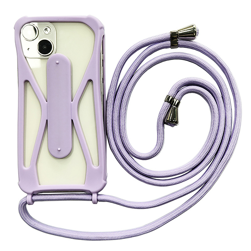 Husă universală din silicon pentru telefon, cu bretea crossbody, rezistentă la șocuri, protecție la cădere, disipare a căldurii