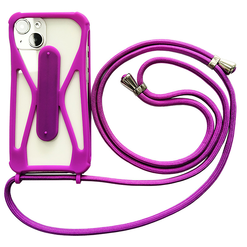 Husă universală din silicon pentru telefon, cu bretea crossbody, rezistentă la șocuri, protecție la cădere, disipare a căldurii