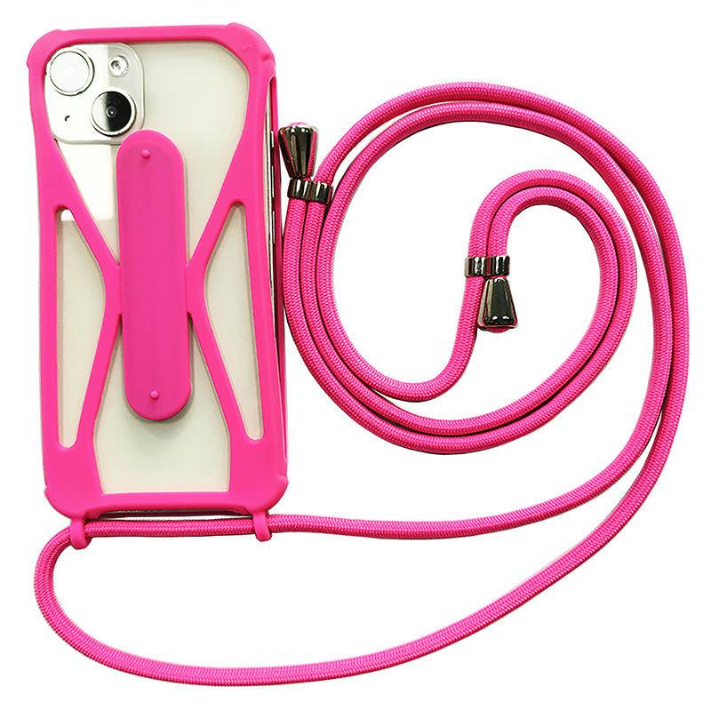 Husă universală din silicon pentru telefon, cu bretea crossbody, rezistentă la șocuri, protecție la cădere, disipare a căldurii