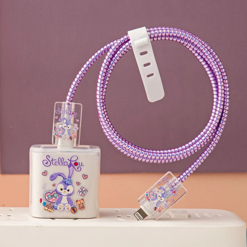 Apple 18W/20W ātrās uzlādes aizsargkorpuss — caurspīdīgs TPU mīkstais pārsegs ar augļu dizainu, vienpusēja druka