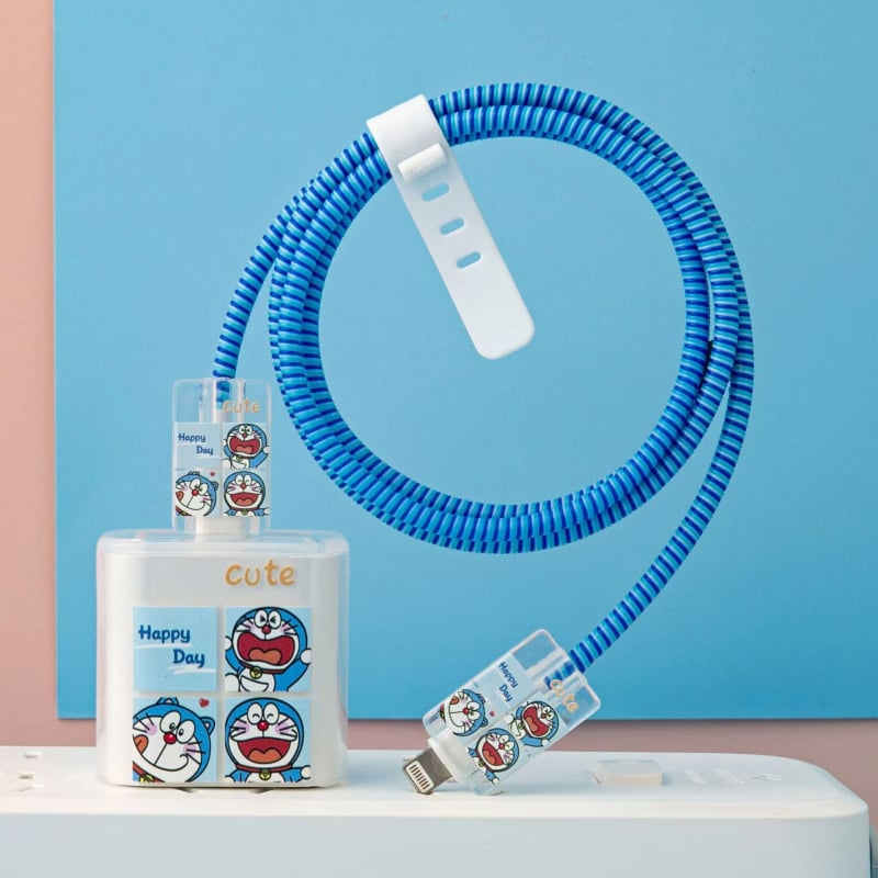 Apple 18W/20W ātrās uzlādes aizsargkorpuss — caurspīdīgs TPU mīkstais pārsegs ar augļu dizainu, vienpusēja druka