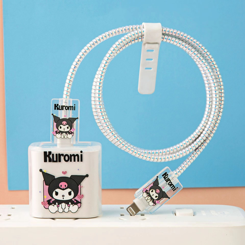 Apple 18W/20W ātrās uzlādes aizsargkorpuss — caurspīdīgs TPU mīkstais pārsegs ar augļu dizainu, vienpusēja druka