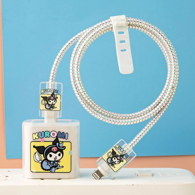 Apple 18W/20W ātrās uzlādes aizsargkorpuss — caurspīdīgs TPU mīkstais pārsegs ar augļu dizainu, vienpusēja druka