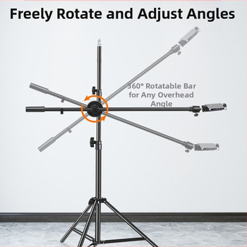 Надглавен трипод за смартфон - JALASON алуминиева конструкция, съвместим с Apple, Samsung, Xiaomi, Meizu, Huawei, OPPO, OnePlus, Red Rice Glory, VIVO и други