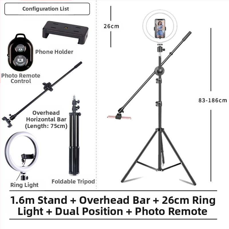Trepied deasupra pentru smartphone - construcție din aliaj JALASON, compatibil cu Apple, Samsung, Xiaomi, Meizu, Huawei, OPPO, OnePlus, Red Rice Glory, VIVO și alte telefoane