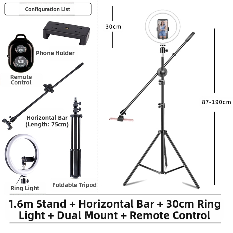 Trepied deasupra pentru smartphone - construcție din aliaj JALASON, compatibil cu Apple, Samsung, Xiaomi, Meizu, Huawei, OPPO, OnePlus, Red Rice Glory, VIVO și alte telefoane