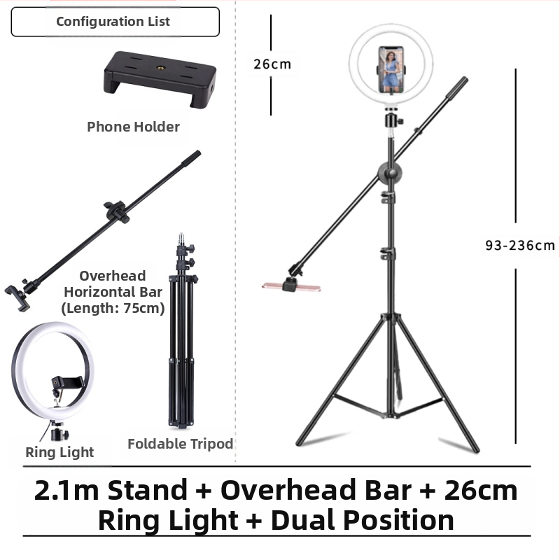 Trepied deasupra pentru smartphone - construcție din aliaj JALASON, compatibil cu Apple, Samsung, Xiaomi, Meizu, Huawei, OPPO, OnePlus, Red Rice Glory, VIVO și alte telefoane