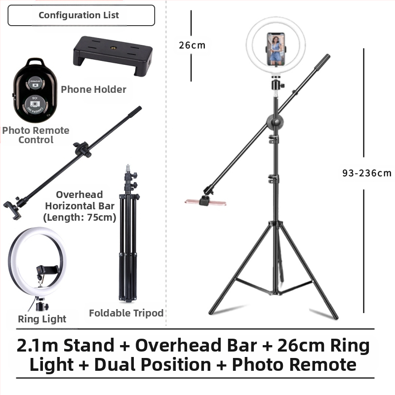 Trepied deasupra pentru smartphone - construcție din aliaj JALASON, compatibil cu Apple, Samsung, Xiaomi, Meizu, Huawei, OPPO, OnePlus, Red Rice Glory, VIVO și alte telefoane