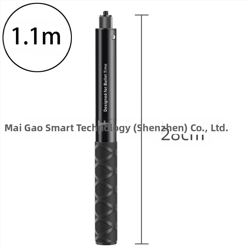 Držiak kameros trečiosios asmenų vaizdui motociklui/dviraciui – aliuminio lydinys; selfie lazda suderinama su GoPro ir Insta360 X3