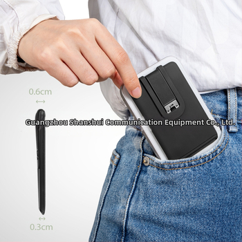 Силиконова картодържател за мобилен телефон с подставка - унисекс, горещо пресован дизайн, джоб за карти