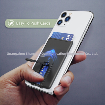 Силиконова картодържател за мобилен телефон с подставка - унисекс, горещо пресован дизайн, джоб за карти