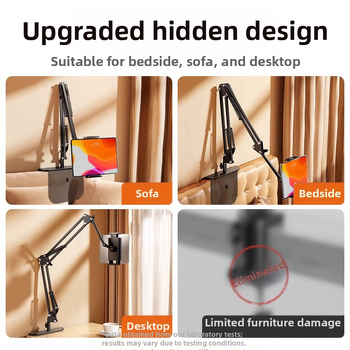 Настолна въртяща се държач за телефон с алуминиева конструкция — универсална съвместимост, механизъм за въртене, 2024 г.