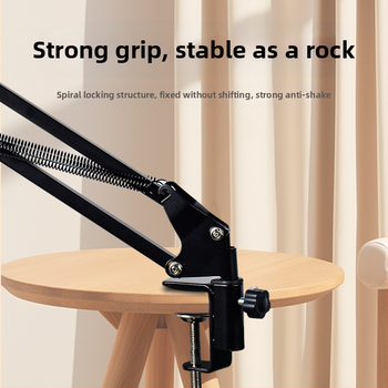 Държач за телефон и таблет за бюро и до леглото — телескопичен сгъваем държач, метал+ABS, персонализация налична