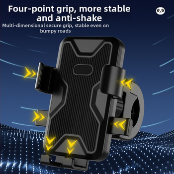 Държач за телефон за електрически превозни средства и мотоциклети – автомобилен държач, пластмасов, антихлъзгащ и удароустойчив, 360° въртене, универсална съвместимост