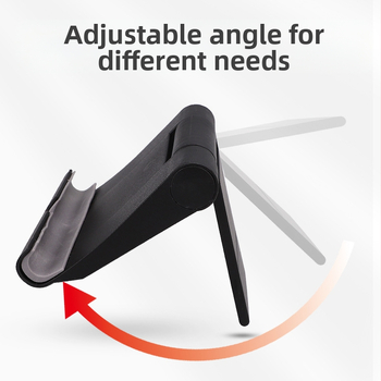 Z-образна настолна стойка за телефони и таблети – универсална, регулируема на множество ъгли, въртяща се, сгъваема, PP материал