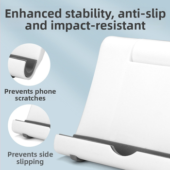 Z-образна настолна стойка за телефони и таблети – универсална, регулируема на множество ъгли, въртяща се, сгъваема, PP материал