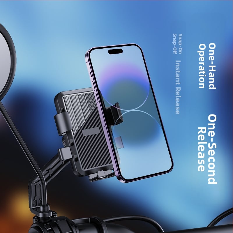 Универсален държач за телефон за кормило на електрически велосипеди и мотоциклети, удароустойчив пластмасов монтаж