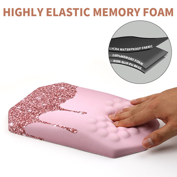 Pad καρπού για ποντίκι με μαξιλαράκι χεριού, ύφασμα, μονόπλευρη, OEM προσαρμογή