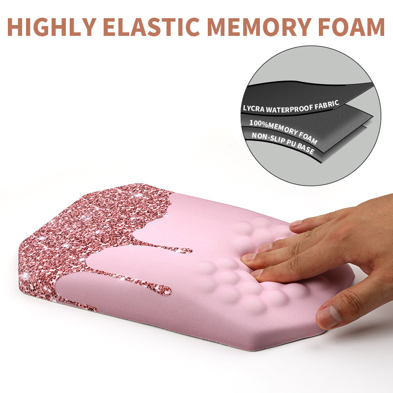 Csuklóvédő egérpad kézi párnával, vászon anyag, egyoldalas, OEM testreszabás