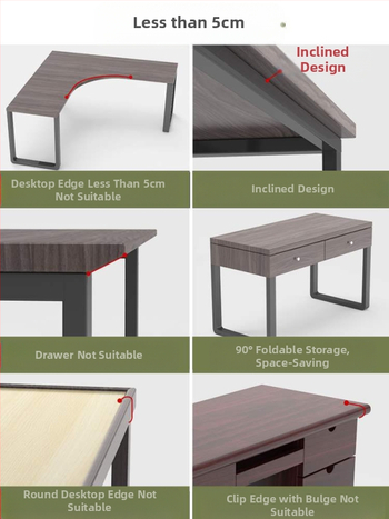 Πίνακας επέκτασης γραφείου - ευρύτερη και μακρύτερη επιφάνεια, χωρίς διάτρηση, υποστήριξη για υπολογιστή