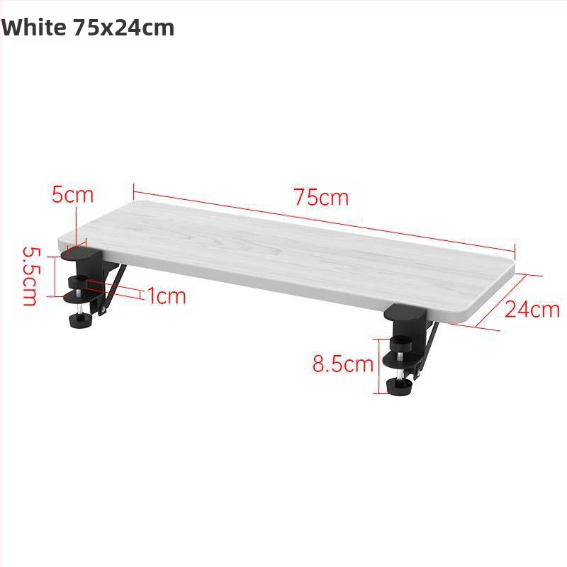 Asztali kiterjesztő panel - szélesebb és hosszabb felület, fúrásmentes kialakítás, számítógép-tartó